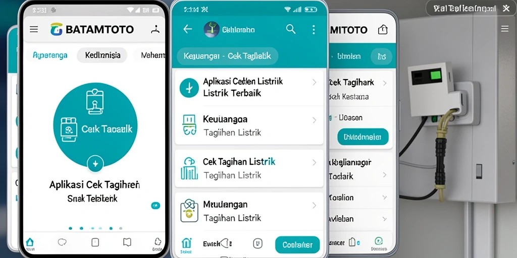 Tampilan utama BATAMTOTO menampilkan informasi tagihan listrik yang jelas.