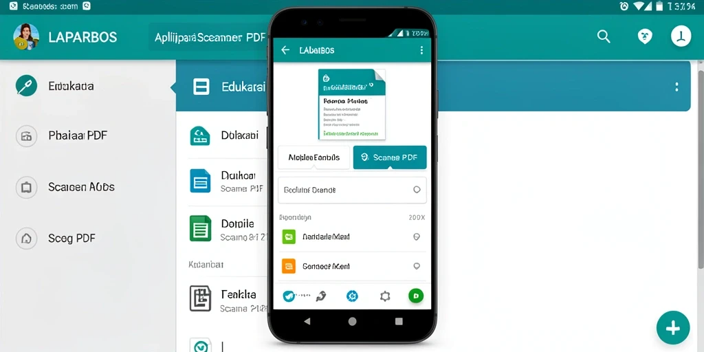 Antarmuka utama LAPARBOS dengan fungsi pemindaian PDF.