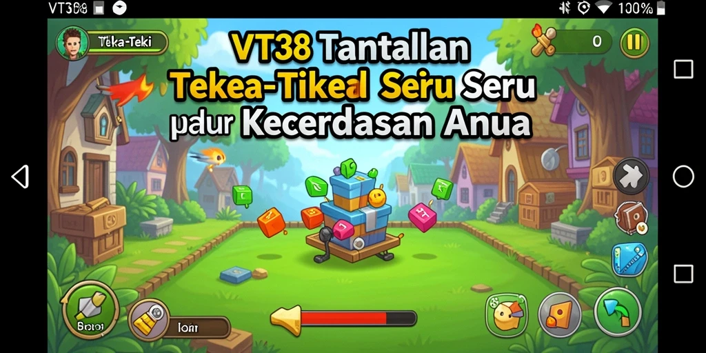 Screenshot utama VT38 menampilkan antarmuka interaktif permainan teka-teki.